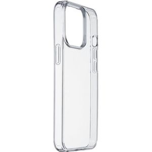 Cellularline Clear Strong - iPhone 15 Pro Max - harde hoes met rubberen randen - schokabsorberend en beschermt tegen stoten en vallen, compatibel met draadloos opladen, bevat materiaal