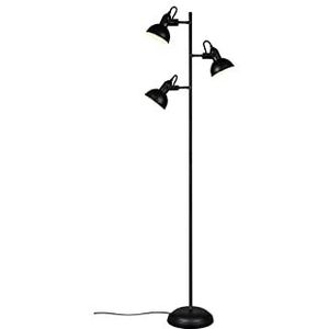 REALITY GINA - Vloerlamp - Zwart mat - excl. 3x E14 28W