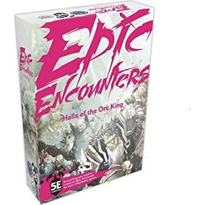 Epic Encounters: Hall of The Orc King Fantastisch RPG rollenspel met 20 orc-figuren, dubbelzijdige speelmat en avonturenboek met Monster Stats, compatibel met 5E