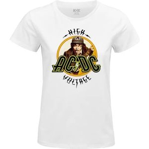AC/DC Woacdcrts042 Dames T-shirt (1 stuk), Wit.