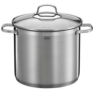 Rösle Elegance Kook-/soeppan, hoogwaardige, roestvrij stalen pan voor het koken van grote hoeveelheden, 8 liter, roestvrij staal 18/10, interne maataanduiding, geschikt voor inductie, vaatwasmachinebestendig