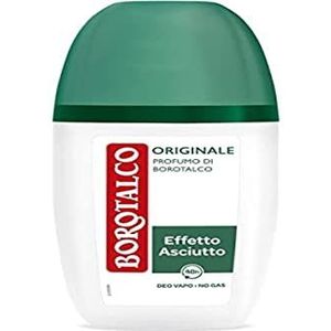 Borotalco, Vapo Original Deodorant, alcoholvrije formule met talkpoeder met actieve kristallen, drievoudige bescherming, talkgeur, 75 ml