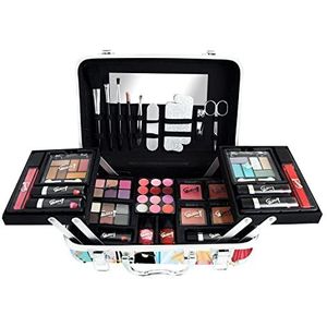 Make-up palet voor dames, 60-delige set: Blush, oogschaduw, lippenstift, opbergdoos, organizer, cadeau-idee voor schoonheid, tieners by Gloss!