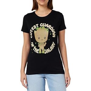 Marvel Woiamgmts002 T-shirt voor dames (1 stuk), zwart.