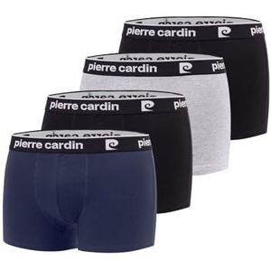 Pierre Cardin Boxershorts voor heren, bloem, herenonderbroek, microvezel, ademend en ultrazacht (3 stuks), zwart, blauw, groen, rood, maat 2XL, grijs/blauw/zwart/wit