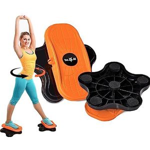 Yes4All Flcd Yes4All Twister Unisex Taille Tour Nieuwe Generatie Taille Torsieschijf Ab Twister Board Oefening A. Cardio Twister - Zwart/Oranje, Pin UK