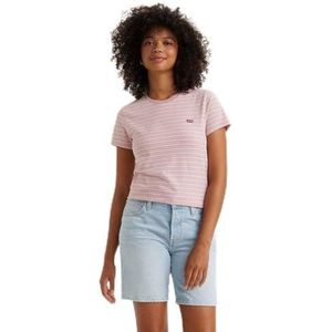 Levi'S Batwing Perfect Tee T-shirt met lange mouwen, korte mouwen, dames, Tea Stripe Keepsake Lilac