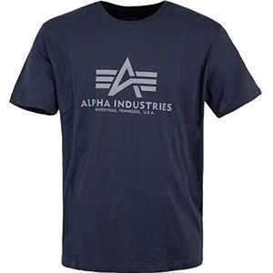 ALPHA INDUSTRIES T-shirt met basic logo, Blauw