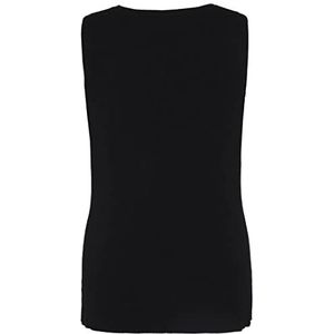 ULLA POPKEN Débardeur Côte T-Shirt Femme, Noir, 48-50