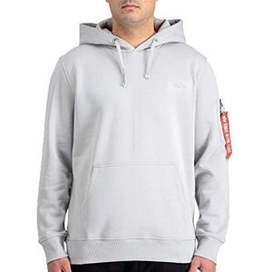 ALPHA INDUSTRIES Hoodie voor heren met pastelgrijze print op de rug, pastelgrijs