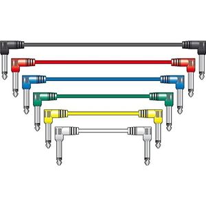 Chord patchkabel, gebogen, 1 m, 6 stuks