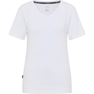 Joy Sportswear Zamira T-shirt voor dames, spandex, ademend, premium T-shirt met korte mouwen en elegante V-hals, Wit