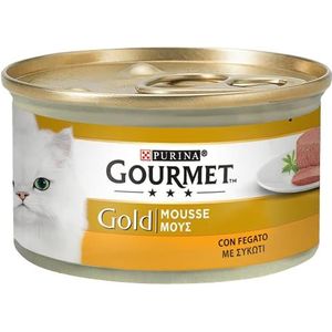 Purina Gourmet Gold Natschuim voor katten met lever, 24 x 85 g