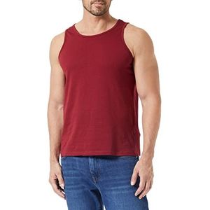 Build Your Brand Basic Tank tanktop voor heren, Rood (Burgundy)