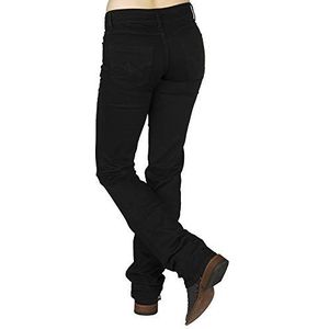 Wrangler Western Mid Rise Stretch Jeans voor dames, zwart.