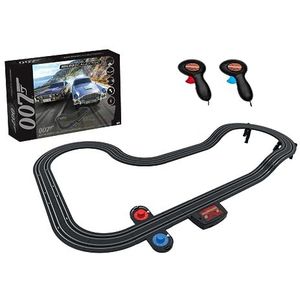 James Bond 007 MicroScalextric raceset voor kinderen vanaf 4 jaar, Aston Martin, elektrisch racecircuit op batterijen, racebanen voor raceauto's