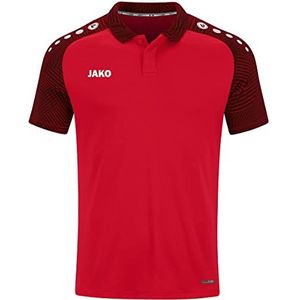 JAKO Performance Poloshirt voor heren, Rood/Zwart