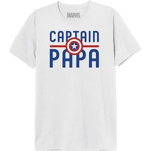 Marvel Memarcots315 T-shirt voor heren, 1 stuk, Wit.