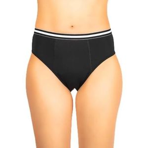 HAUTE PRESSION Pivoine Culotte Haute menstruelle pour Femme avec Galon élastique à la Taille, Flux Abondant T42 sous-vêtement, Noir, 42, Noir, 42