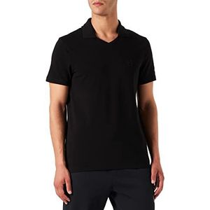 Armani Exchange Poloshirt voor heren, korte mouwen, zwart, XS, zwart.