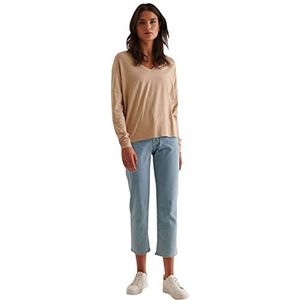 NA-KD Dames Jeans Straight High Wa, Lichtblauw