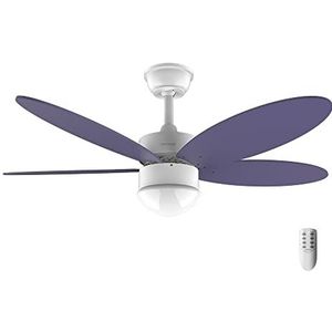 Cecotec Plafondventilator met Energysilence Aero 4260 Purple. 40 W, DC-motor, diameter 42 inch met 5 omkeerbare bladen, LED-licht, afstandsbediening, timer, 6 snelheden