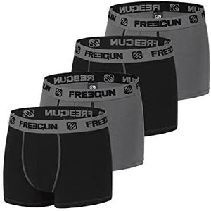 FREEGUN Calecon Boxershorts voor jongens, katoen, effen, 4 stuks, P2