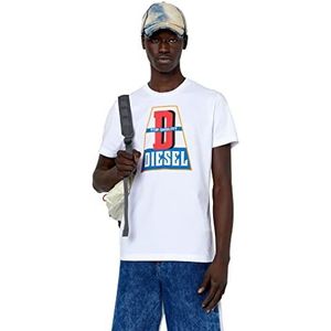 Diesel Heren T-shirt, 100-0 graden, XL, 100-0 graden