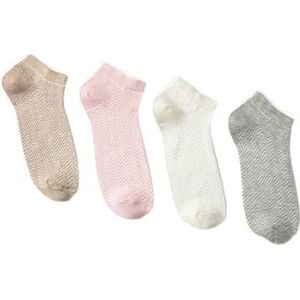 Koton Lot de 4 paires de chaussettes bottines multicolores pour femme, XXX (XXX), taille unique
