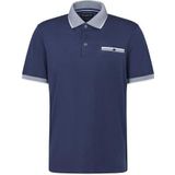 bugatti Polo pour homme avec poche poitrine manches courtes coupe moderne, Bleu (360), M