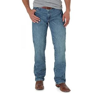 Wrangler Heren Retro Slim Fit U, gedragen