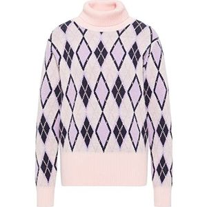 myMo Gebreide trui voor dames, roze, meerkleurig, M-L, meerkleurig.