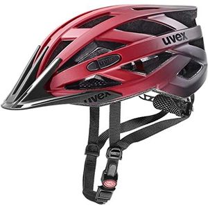 Uvex i-vo CC Fietshelm, uniseks, volwassenen, rood/zwart, 52 - 57 cm