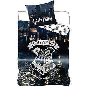 BrandMac ApS Harry Potter kinderbeddengoed, 135 x 200 cm, 80 x 80 cm, katoen, Slytherin Hogwarts