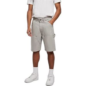 Urban Classics Knee Carpenter Dubbele shorts voor heren, Lightasphalt