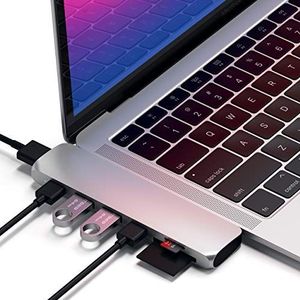 SATECHI Type-C Pro Hub Adapter met USB-C (40 Gb/s), HDMI 4K, USB-C gegevens, SD/Micro Drive, USB 3.0 voor MacBook Pro/Air M2/M1 (zilver)