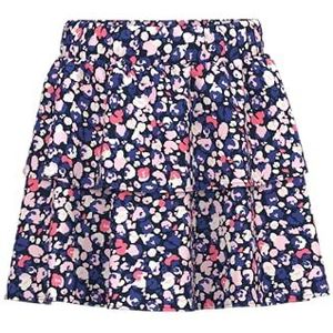 NAME IT Nkfvinaya FFF Noos meisjesrok, Donkere saffier/print: luipaard