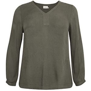 Kaffe Curve Kcami Ls Blouse voor dames, Druivenblad