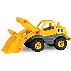 Lena - EcoActives Graafmachine, 33 cm, bouwplaatsspeelgoedvoertuig voor kinderen vanaf 2 jaar, robuuste wiellader met handvat en mobiele laadschep, 04212, geel, 33 cm