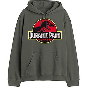Jurassic Park Sweatshirt met capuchon voor heren, kaki, L, Khaki (stad)