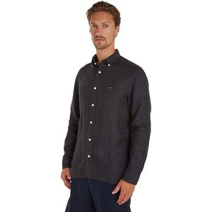 Tommy Hilfiger Chemise décontractée Li Solid RF pour homme, Black, 3XL grande taille taille tall