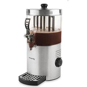 H.Koenig SHK800 Warmtechocoladedispenser, roestvrij staal, 1200 W, afneembare container van 3 l, instelbare thermostaat, warmhoudfunctie, druppelstop systeem, vaatwasmachinebestendig