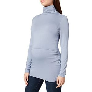 ESPRIT Maternity Nursing T-shirt voor dames met rolkraag, Grijs Blauw - 423