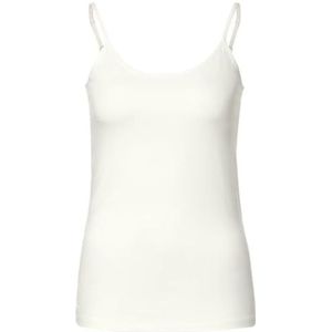 Street One A321100 Basic spaghettitop voor dames, gebroken wit