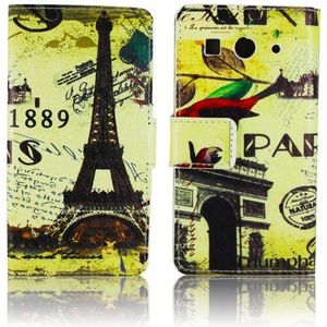 thematys Huawei Ascend G520 G525 Paris 1889 PU lederen flip case tas