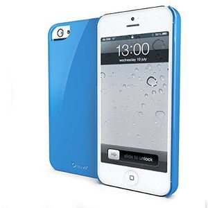 muvit Mubkc0605 TPU achterkant voor Apple iPhone 5, glanzend, blauw