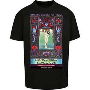 Mister Tee Woodstock Wallkill Oversized T-shirt voor heren, verkrijgbaar in vele kleuren, maten XS tot XXL, zwart.