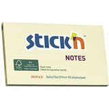Stick'n For Kids Pluggen met 90 milieuvriendelijke zelfklevende memo's, geel, zelfklevend, 76 x 127 mm, ideaal voor kleine opschriften en herinneringen, eenvoudig aan te brengen