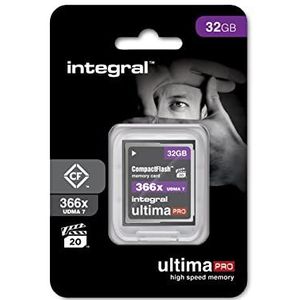 Integral 32 GB UDMA-7 366x VPG-20 High Speed geheugenkaart 55 MB/s lezen en 25 MB/s schrijven