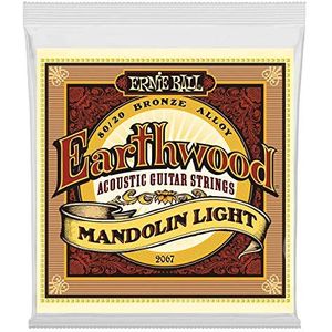 Ernie Ball Earthwood Mandoline Light Loop End 80/20 Bronze akoestische gitaarsnaren - kaliber 9-34